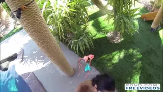 Teen Chloe Amour in wet sex filmed in POV with 3D surround sound