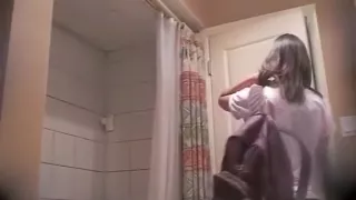 immature barbie recorded in the bathroom