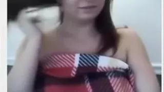 Cute busty immature girl shows it all