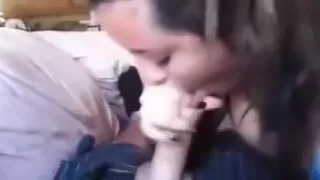 cute girlfriend  swallows cum