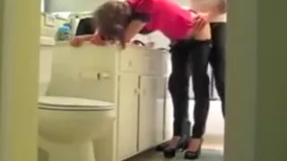 Slutty immature With High Heels Get Qucik Doggy in Bathroom