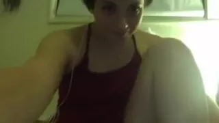 immature masturbating her hairy pussy for cam