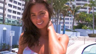 Sexy Brunette With A Big Ass Swallows Cum!