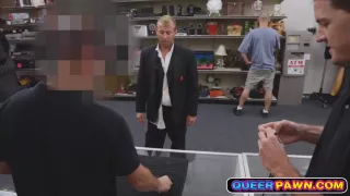 Wedding guy fucked in pawn shop like a true slut
