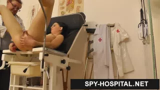 Petite teen caught on hidden cam during medical exam