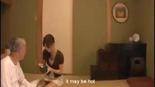 Young Girl Helps Her Step Father