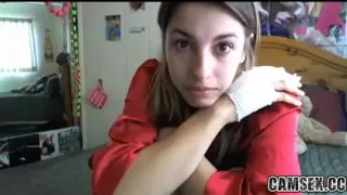 Blonde Teen Babe Webcam Dildo BJ 2