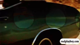 Badass babes with big juggs enjoying sand boarding naked