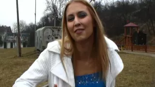 Wild blowjob outdoors