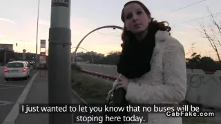 Czech redhead amateur POV banging in fake taxi