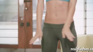 Hoy yoga session with massive tits babes to stay fit