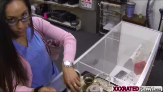 Natural beauty latina sucks a cock and gets fucked after naked photoshoot