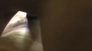 Teen rubs a big throbbing cock