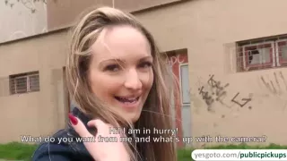 Deeply sucking a strangers massive cock after getting paid