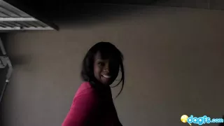 Black gf public parking lot flashing and pussy poking