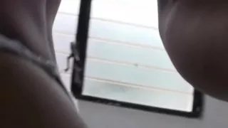 my girlfriend  busty having fun with her new toy on cam.