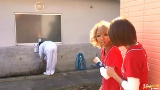 Asian model gets a hot gangbang in the classroom