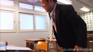 Delicious Ruka Kanae in school uniform gets pussy licking