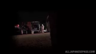 Asian model is a horny teen in the workplace