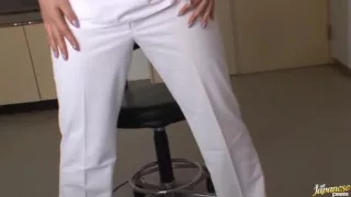Juicy ass nurse Ai Sayama likes to show off her sexy booty