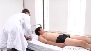 Naughty Japanese doctor is a dominating chick