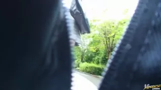 Cute Japanese school girl got hard fuck with voyeur hard sex by three boys