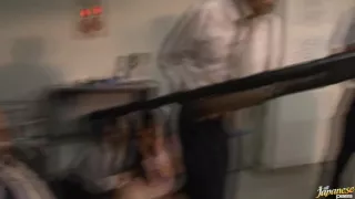 Risa Kasumi Asian model has sex in the bank