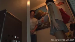 Asian teen Koharu Aoi gets hardcore fucking and creamed pussy