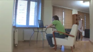Russian pair fucking on table