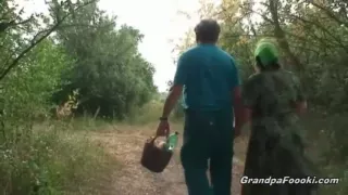 Nasty babe gets horny with mature couple