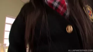 Young Yui Uehara receives a long dick up her cunt