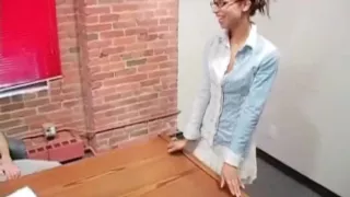 Amazing secretary gets nasty with her man