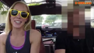Tight blonde bimbo sold her pussy instead of her car