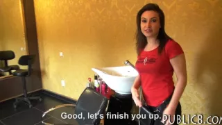 Skanky hairdresser anal fucked for alot of cash