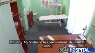 Hot blonde Jenna gets banged by her doctor in the table to try his sperm to get pregnant