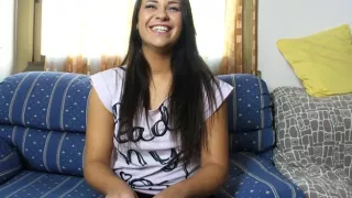 Amateur Brunette Latina Gets Her Throat...