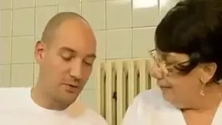 Excited Granny Bonks by Sauna