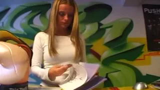 Shopgirl with 2 guys