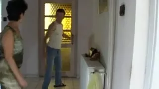 Curly Dark Brown Granny Fucking with Youthful