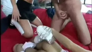 Tiny Asian Teen Kitty Sucks A Load From Ashley's Asshole