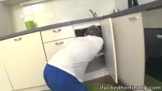 Gloria is a sexy redhead who has been making her man wait for her and finally gives him his chance.