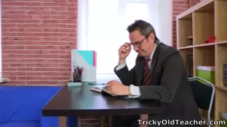 Kristina is a sexy student who will suck her teachers cock for a better grade.