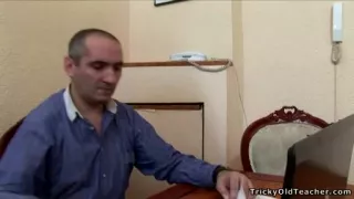 Old teacher does it with an innocent blonde.