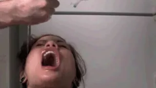 Young slut driking piss from diaper