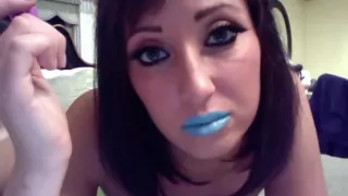 Blue Lip Stick Jerk Off Instruction
