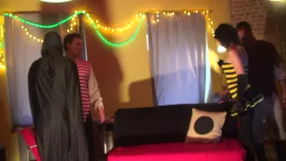 hard fuck 3some juvenile angel on Halloween