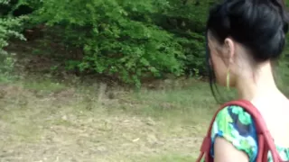 me and my girlfriend  receive big o from the excited fuck in the wood