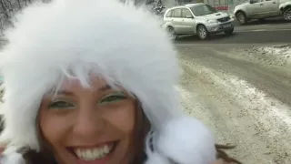 Sexually Excited and romantic pair sex on a cold snowy day