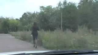 Redhead screwed in the throat on the side