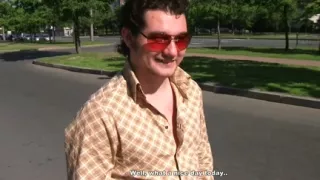 Blond engulfing giant wang on the beach